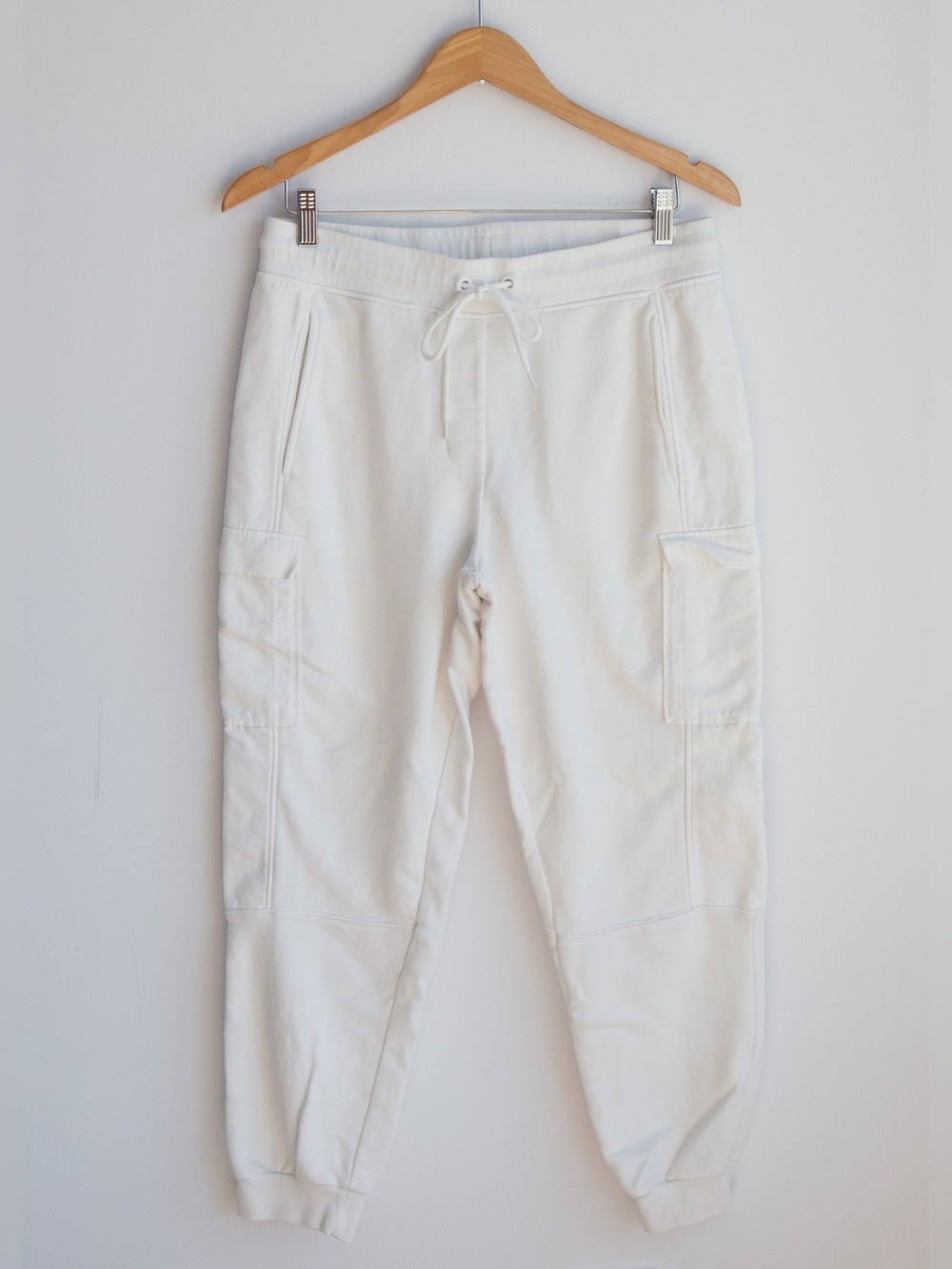 Reiss White Cotton Blend Cargo Jogger Pants M